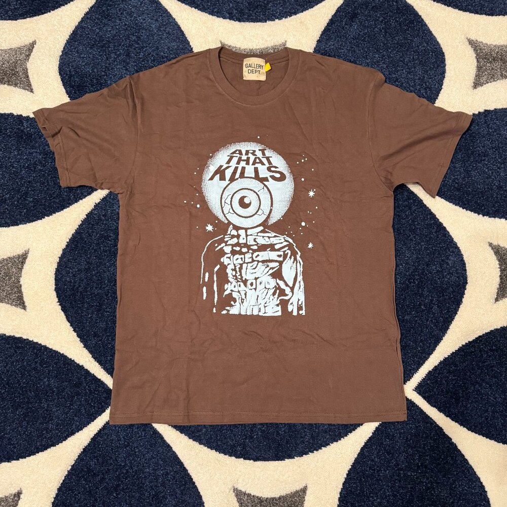 Gallery Dept Brown Twighlight Zone Art That Kills Tee Mens Size Large
